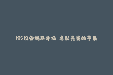 iOS设备靓丽外观  名副其实的苹果签名方式